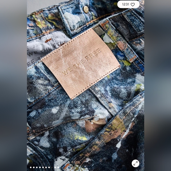 We The Free Good Luck Barrel Illusions Jeans 24 $248 - Picture 8 of 10